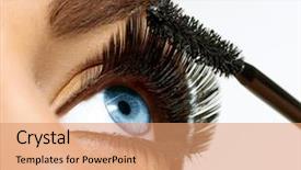  Presentation with eyelashes - Audience pleasing PPT layouts consisting of extensions makeup for blue eyes backdrop and a coral colored foreground