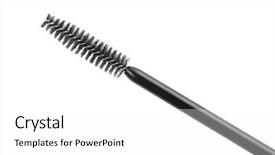  Presentation with blue and magic wand - Amazing theme having mascara wand on white background backdrop and a white colored foreground