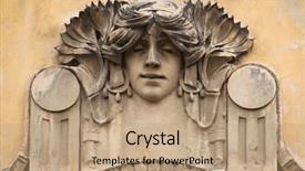  Presentation with prague - Presentation theme with mascaron on the art nouveau background and a coral colored foreground