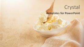  Presentation with cream - Audience pleasing PPT layouts consisting of mascarpone-cream-cheese-close-up backdrop and a lemonade colored foreground