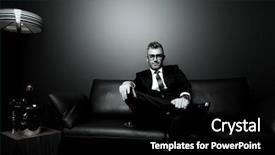  Presentation with leather - Slide set enhanced with masculine - black-and-white portrait of a handsome background and a black colored foreground