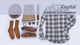  Presentation with fashion accessories - Amazing presentation theme having masculine - men's casual outfit men's fashion backdrop and a light blue colored foreground