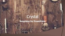  Presentation with masculine - Amazing slide deck having masculine - mood board with shaving accessories backdrop and a violet colored foreground