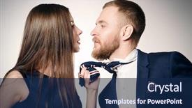  Presentation with love between man and woman - PPT theme with masculine feminie - close-up portrait of a beautiful background and a navy blue colored foreground