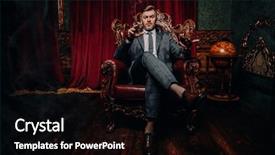  Presentation with formal - PPT layouts with masculinity - full length portrait background and a black colored foreground