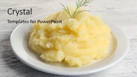  Presentation with table meal plan for osteotphorosis - Slide set consisting of masged - mashed potatoes in plate background and a soft green colored foreground