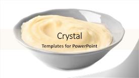  Presentation with white marble plate marble - Slides enhanced with masged - plate with mashed potatoes background and a lemonade colored foreground