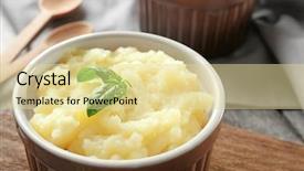  Presentation with closeup of foosball table soccer - Amazing PPT theme having masged - ramekin with mashed potatoes backdrop and a blonde colored foreground