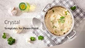  Presentation with ketogenic diet - Beautiful slide deck featuring mashed-cauliflower-with-butter-ketogenic backdrop and a lemonade colored foreground