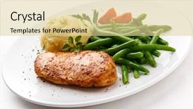  Presentation with morfology of chicken - Amazing slide set having mashed potatoes and green beans backdrop and a blonde colored foreground