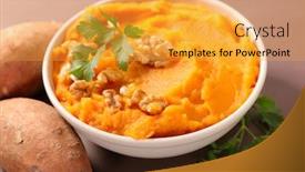  Presentation with sweet potato - Cool new presentation with mashed sweet potato backdrop and a yellow colored foreground