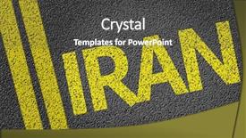  Presentation with iran - Slide set having mashhad - iran written on the road background and a  colored foreground