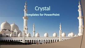  Presentation with uae zayed grand mosque - Audience pleasing slide deck consisting of masjid - sheikh zayed grand mosque abu backdrop and a  colored foreground