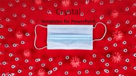  Presentation with corona - PPT theme having mask-and-corona-virus-protection background and a crimson colored foreground