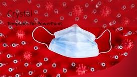  Presentation with corona - Slide deck having mask-and-corona-virus-protection background and a crimson colored foreground