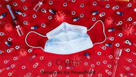  Presentation with corona - PPT theme enhanced with mask-and-corona-virus-protection background and a red colored foreground