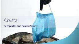  Presentation with mask - Presentation design with mask-and-gloves-medicine-blue background and a sky blue colored foreground