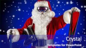  Presentation with mask - Presentation consisting of mask and holding a skiing background and a  colored foreground