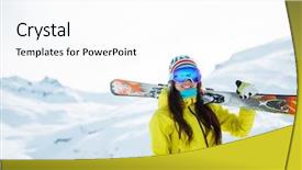  Presentation with shoulder - Audience pleasing presentation consisting of mask athletes - picture of athlete woman backdrop and a white colored foreground