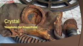  Presentation with metal detector - Beautiful presentation theme featuring mask found with metal detector backdrop and a tawny brown colored foreground