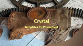  Presentation with metal detector - Colorful slides enhanced with mask found with metal detector backdrop and a tawny brown colored foreground