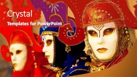  Presentation with venice - Amazing slides having mask in venice italy backdrop and a crimson colored foreground