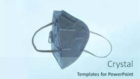  Presentation with carbon - Presentation design enhanced with mask-kn-95-on-white background and a sky blue colored foreground