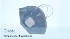  Presentation with carbon - Colorful presentation enhanced with mask-kn-95-on-white backdrop and a sky blue colored foreground