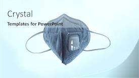  Presentation with carbon - PPT theme consisting of mask-kn-95-on-white background and a white colored foreground
