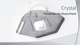  Presentation with carbon - Cool new PPT theme with mask-kn-95-on-white backdrop and a white colored foreground