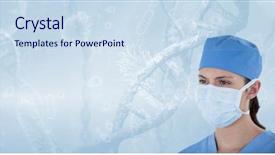  Presentation with mask - Cool new slide set with mask on blue background backdrop and a sky blue colored foreground