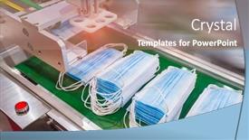  Presentation with production line - Amazing presentation theme having mask-production-line-use backdrop and a coral colored foreground