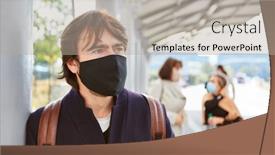  Presentation with public transport - Amazing PPT layouts having mask-requirement-in-local-public backdrop and a mint green colored foreground