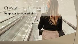  Presentation with customers - Beautiful theme featuring mask-requirement-in-shopping-center backdrop and a soft green colored foreground