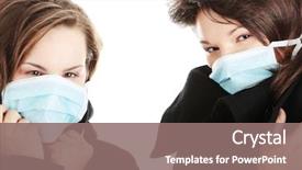  Presentation with swine flu - Cool new slide deck with mask to prevent 'swine flu backdrop and a gray colored foreground