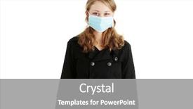  Presentation with swine flu - Colorful slide set enhanced with mask to prevent 'swine flu backdrop and a gray colored foreground