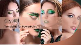  Presentation with beautiful black women smiling - Amazing slides having maskara festivals - collage of young beautiful women backdrop and a coral colored foreground