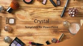  Presentation with events and decoration presentation - PPT theme having maskara festivals - colorful makeup cosmetic with christmas background and a  colored foreground