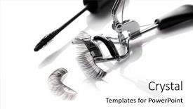  Presentation with eyelashes - Slide deck enhanced with maskara festivals - curler mascara brush and false background and a  colored foreground