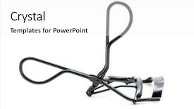  Presentation with fashion - Colorful theme enhanced with maskara festivals - fashion eyelash curler isolated backdrop and a  colored foreground