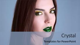  Presentation with fancy - Audience pleasing PPT theme consisting of maskara festivals - young beautiful woman with fancy backdrop and a  colored foreground