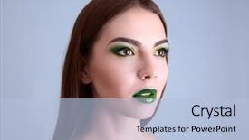  Presentation with beautiful young woman getting face - Theme featuring maskara festivals - young beautiful woman with fancy background and a  colored foreground