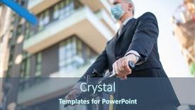  Presentation with ecology traffic - Cool new PPT theme with masked-businessman-using-his-electric backdrop and a ocean colored foreground