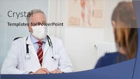  Presentation with covid - Slide deck featuring masked-doctor-talking background and a lemonade colored foreground