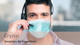  Presentation with mic - Beautiful PPT layouts featuring masked-man-using-his-mic backdrop and a lemonade colored foreground