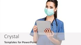  Presentation with nurse - Theme featuring masked-young-nurse-doctor-using background and a white colored foreground