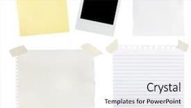  Presentation with scrapbooking - PPT layouts having masking tape - scrapbooking elements shot background and a sky blue colored foreground