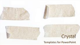  Presentation with tape - PPT theme enhanced with masking tape close up isolated background and a sky blue colored foreground