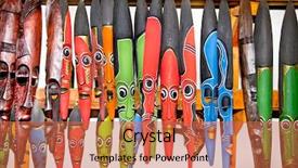  Presentation with flea - Beautiful PPT layouts featuring masks for sale at market backdrop and a red colored foreground