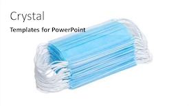  Presentation with anti virus - Slide deck featuring masks-isolated-on-white-background background and a white colored foreground